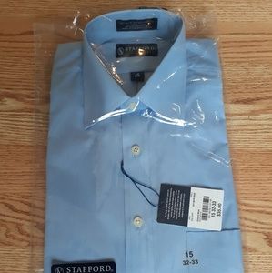 NWT Stafford Light Blue Mens Dress Shirt